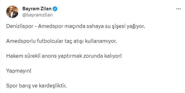 Gazeteci Bayram Zilan yaşananlara sosyal medyada tepki gösterdi