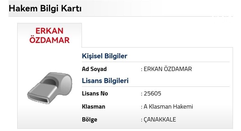 Erkan Ozdamar Hakem