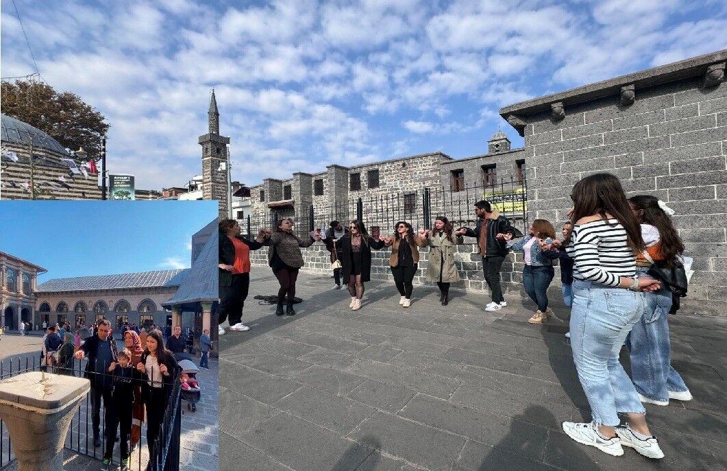 Diyarbakır'ın tarihi mekanlarında halay coşkusu