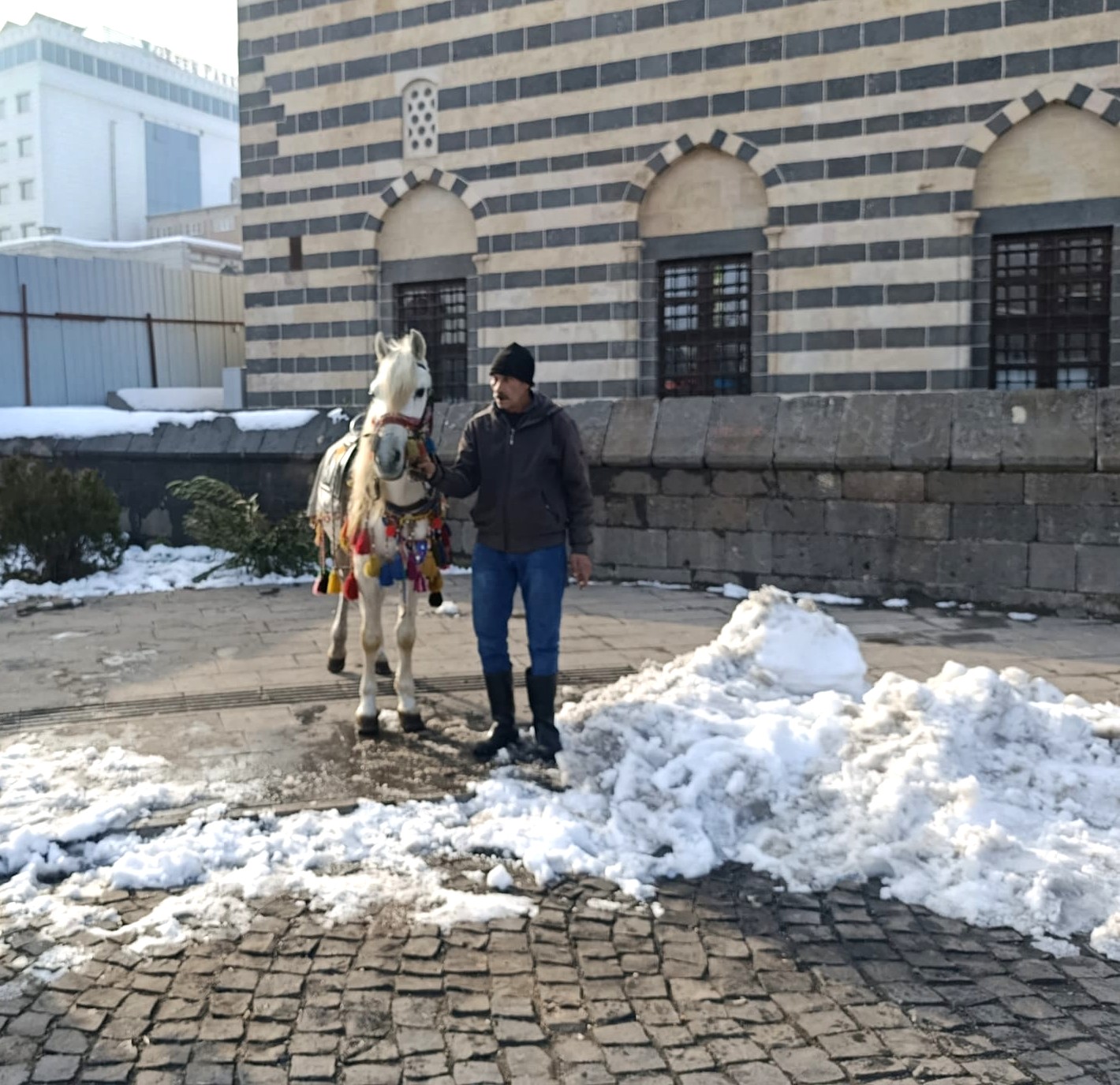 Diyarbakır Sur’da at turizmi kışın da sürüyor