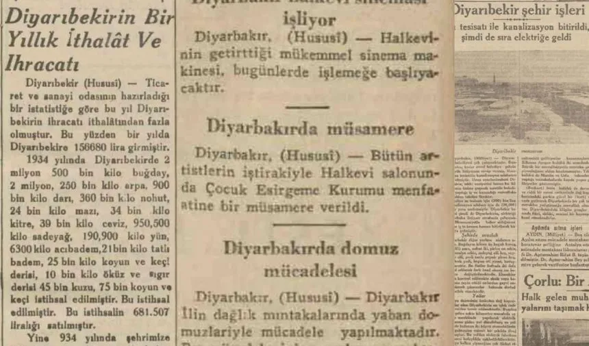 Diyarbakır'ın eski gazetelerinden ilginç manşetler