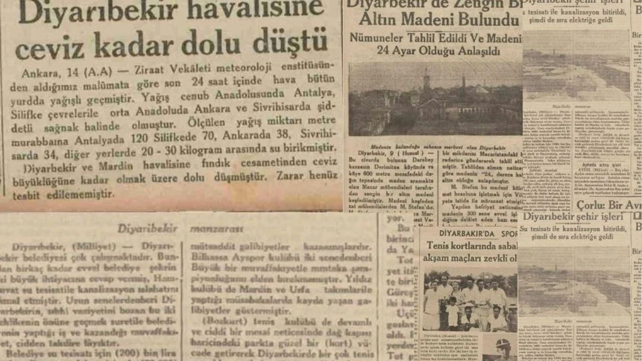 Diyarbakır'ın eski gazetelerinden ilginç manşetler