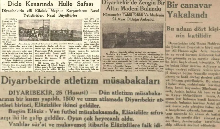 Diyarbakır'ın eski gazetelerinden ilginç manşetler