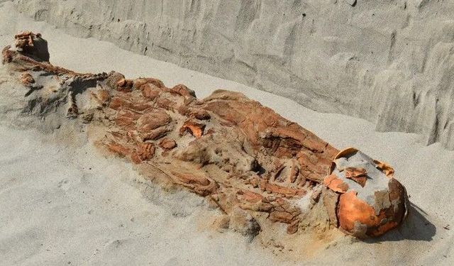 Peru’da ipli ve yüzüstü gömülmüş iskeletler bulundu