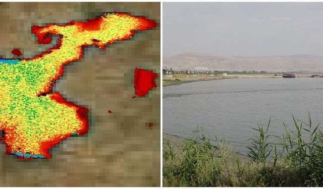 Van Gölü'ndeki kirlilik uydudan görüldü