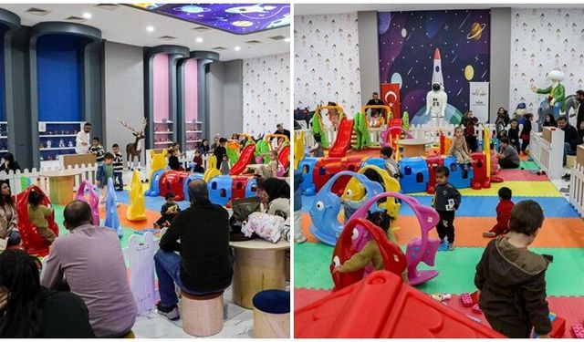 Van’da çocuklar oyuncak evinde mutluluğa doyuyor