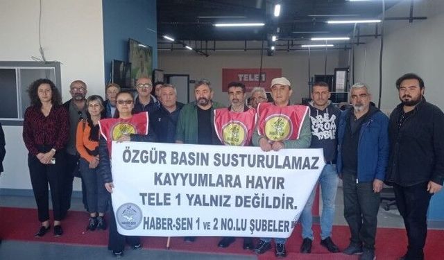 Haber-Sen TELE1'e kayyım atanmasını protesto etti