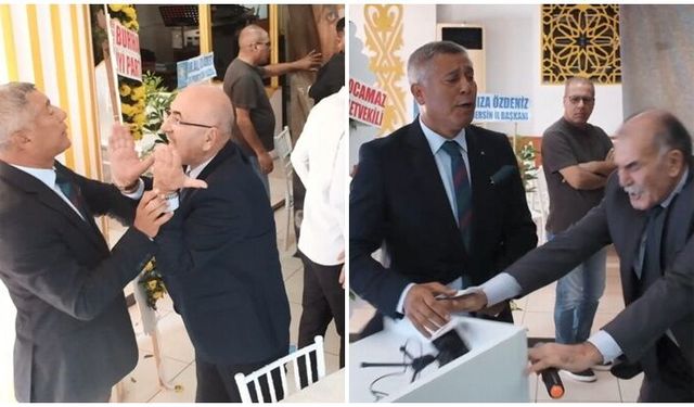 Kongre karıştı, kürsü devrildi