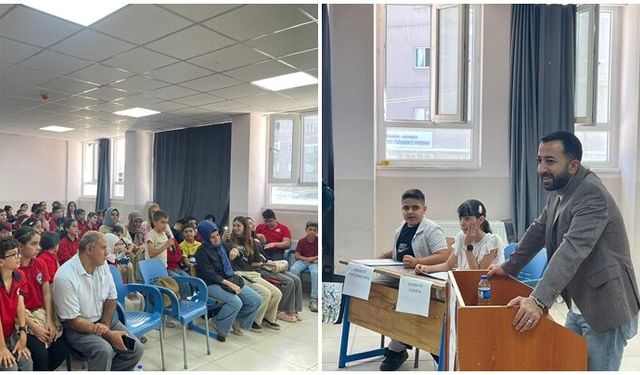 Yazar, şair, yayıncı Aksoy öğrencilerle buluştu