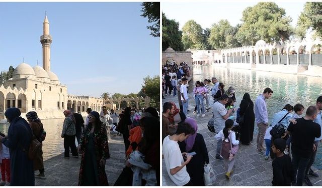 Urfa Balıklıgöl'de ara tatil yoğunluğu
