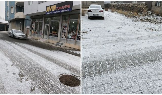 Ağrı Diyadin'de kar yağışı