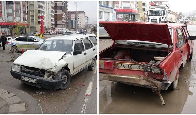 Malatya'da iki otomobil çarpıştı: 2 yaralı