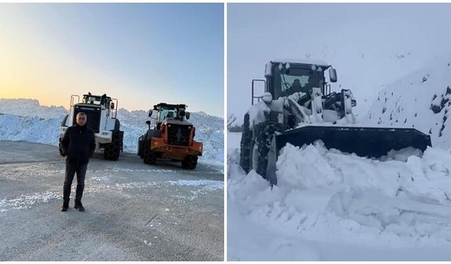 Şırnak'ta kar yarım metreyi geçti