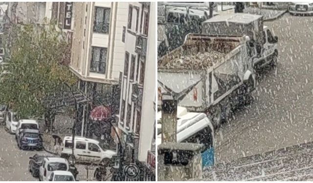 Van’da dolu yağdı